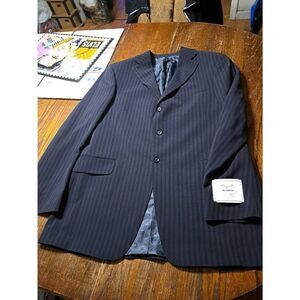 New 40R Tupelo Sample Shop Blue Orange Wool Suit Sports Coat Jacket Blazer NWT